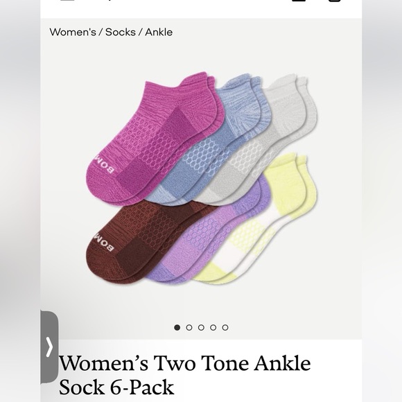 Bombas Accessories - NWT Bombas Women’s Two Tone Ankle Sock 6-Pack
